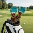 thumbnail image 5 of Yuyamidu Highland Cow Golf Club Headcover Sunflowers Golf Head Protective Cover Waterproof PU Leather Driver Fairway Wood Hybrid Head Cover, 5 of 8