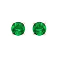 thumbnail image 3 of 1.5 Ct Round Cut Studs Green Emerald 18K Rose Solid Solid Gold Everyday Dainty Earrings Screw Back, 3 of 7