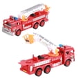 thumbnail image 2 of Camión de bomberos de Juguete Jadeshay simulación con escalera giratoria, 2 of 14