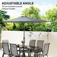thumbnail image 4 of GVN Outdoor Dining Sets, Outdoor Table and Chairs,8 Pieces Patio Furniture Set with 9Ft Patio Umbrella, Outdoor Dining Table and Chairs, Mixed Gray, 4 of 11