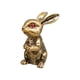 thumbnail image 3 of Figura de conejo de latón Figura de conejo de Pascua Miniatura Decorativa Vintage Linda de pie, 3 of 9