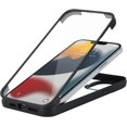thumbnail image 4 of for iPhone 13 Pro Max Case,Built-in 9H Tempered Glass Screen Protector,Military Dropproof,Dustproof,Real 360,Full Body Shockproof Phone Case(Black/Clear), 4 of 16