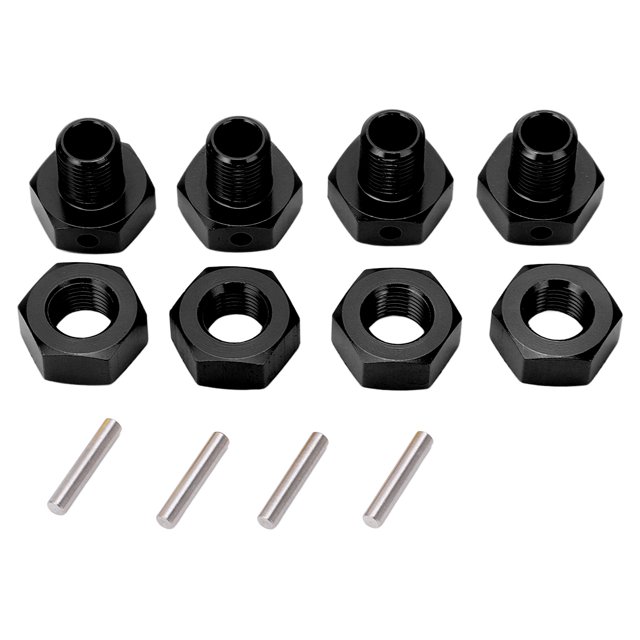 Adaptador de cubo hexagonal de rueda, 4 piezas/juego de aleación de aluminio de 17 mm Acoplador hexagonal de rueda de coche RC Acoplador hexagonal de rueda Calidad inigualable