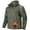 Army Green, variant on Men's Work Jacket Waterproof Softshell Fleece Lined Hooded Coats Outdoor Hiking multi-pocket Windbreaker Rain Jacket
