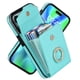 thumbnail image 1 of JM Funda de cuero para teléfono iPhone 14 Pro para Apple Card Funda protectora creativa - Verde menta JM, 1 of 5