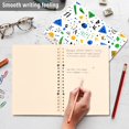 thumbnail image 4 of FORMRS 1-Subject Spiral Notebook 8" x 5" College Ruled 60 Refillable Sheet A5 Hard Cover, Blue Simple Shapes, 4 of 7