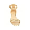 thumbnail image 4 of Women's Adjustable Ankle Strap Open Toe Low Wedge Sandal Comfortable Platform Heeled Sandals, 4 of 5