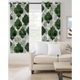 thumbnail image 2 of Dark Green Geometric Moroccan Kitchen Curtains Abstract Art Ombre Modern Cafe Short Curtains for Bathroom Blackout Window Curtain Small Window Treatment Drapes for Bedroom Living Room 27.5"x39"x2, 2 of 9