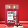 thumbnail image 4 of Yankee Candle Cherries On Snow Scented, Signature 20oz Large Tumbler 2-Wick Candle, Over 60 Hours of Burn Time, Christmas | Holiday Candle, 4 of 8