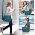 thumbnail image 5 of RAINSMORE Teacher Tote Bag 15.6 inch Laptop Bag for Women College Laptop Briefcase for Work Office Nurse Bag Professional Computer Messenger with Insulated Pocket,Dark Green, 5 of 8