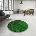 thumbnail image 4 of Ahgly Company Machine Washable Indoor Rectangle Transitional Green Area Rugs, 4' x 6', 4 of 7