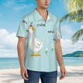 thumbnail image 3 of Daiia funny goose Print Hawaiian Shirt for Men Gentle Cotton Regular Short Sleeve Casual,XX-Large, 3 of 7