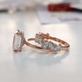 thumbnail image 3 of vylahjewellery Elegant Moissanite Diamond Engagement Anniversary Ring Emerald Cut Wedding Ring for Women Vermeil Yellow Gold with Marquise Stones Bridal Band, 3 of 6
