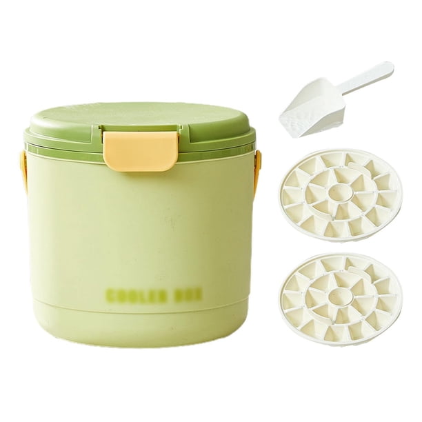 Bandeja for cubitos de hielo de 2,6 l con tapa y contenedor, cubo enfriador for bebidas con cubo de hielo multiusos