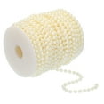 thumbnail image 1 of Guirnalda de Perlas Falsas Uxcell de 6 mm, Cadena de Perlas de 82 pies, Rollo de Perlas, Beige, 1 of 6