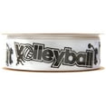 thumbnail image 5 of (2 pack) Offray Ribbon, Black White 7/8 inch Volleyball Satin Ribbon, 9 feet, 5 of 12