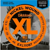 D'Addario EXL110BT Nickel Wound Electric Guitar Strings, Balanced Tension Regular Light, 10-46