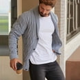 thumbnail image 6 of Zormilly Mens Cardigan Sweater Long Sleeve Shawl Collared Button Down Sweaters Cable Knit Cardigans Fall Outfits, S-2XL, 6 of 9