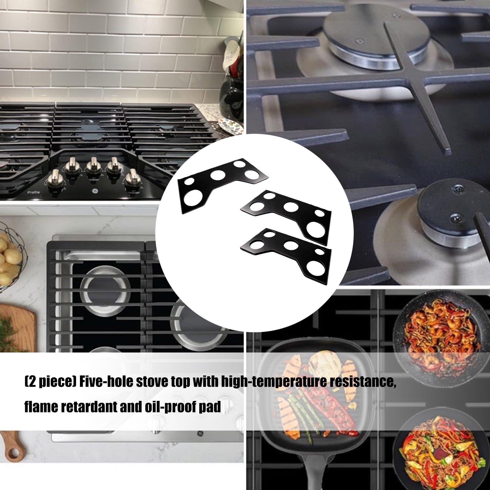 2Pcs Ranges Stove Top Protector Nonslip Burners Pads Heat Resistant Stove Liner Stovetop Guard Easy to Clean