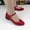 Red, variant on Honeeladyy Sales Online Summer Ladies Shoes Wedge Heel Retro Hollow Out Casual Women's Sandals