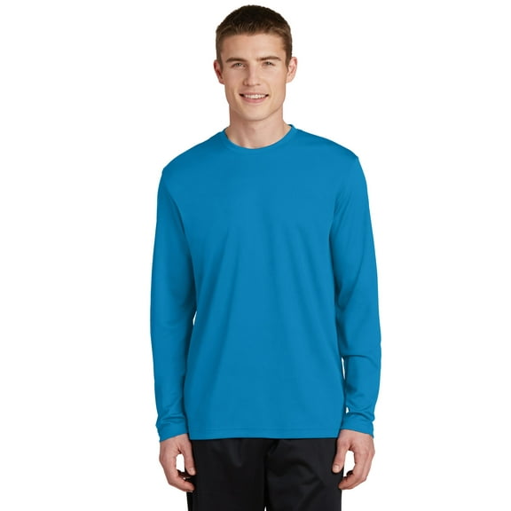 Sport-Tek Posicharge Racermesh Long Sleeve Tee. St340ls , ST340LS , Pond Blue , X-Large