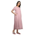 thumbnail image 4 of Moomaya Short Sleeve Nightdress For Ladies Cotton Womens A-Line Maxi Nightwear, 4 of 6