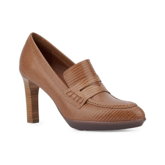 Aquatalia Rella Weatherproof Leather Pump, 12, Brown