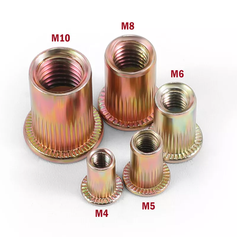 CIRCLE- 120 Pcs Zinc Steel Rivet Nut Kit Rivnut Nutsert Assort Metric M3/M4/M5/M6/M8/M10