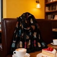 thumbnail image 4 of Byfri Cat Animal Print Fringed Shawl Scarf Black 180x85cm Soft Wrap Travel Sun Protection for Women, 4 of 7