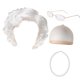 thumbnail image 3 of Peluca de abuela de Halloween con gafas, versátil, para disfraz de abuela mayor, decoración para fiestas, espectáculos de anime, juegos de rol Blanco, 3 of 10