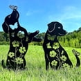 thumbnail image 2 of Estaca de metal para jardín de Halloween, diseño de Sasquatch negro, gato, perro, letrero para patio, estatua de silueta para exteriores, 2 of 8