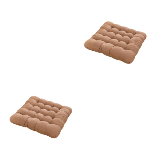 Inteprter Cojines para una experiencia de asiento lujosa y cómoda Cojín único de poliéster para exteriores Cojín para silla Café ligero 40 Café ligero 40*40cm 2Conjunto