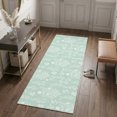 thumbnail image 6 of Hallway Runner Rug 2x6ft Mint Green Botanical Washable Runner Rug Non Slip Soft Non-Shedding Low-Profile Summer Chic Wildflowers Long Bathroom Floor Carpet Rugs for Kitchen Entryway Bedside, 6 of 8