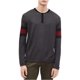 thumbnail image 1 of Calvin Klein Engineered Stripe Henley Shirt para Hombre, Gris, X-Large Calvin Klein henley, 1 of 1
