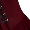 thumbnail image 3 of LINMOUA Women Casual Plus Size Cold Shoulder Dress Solid Color Lace Butterfly Sleeve Halloween Gothic Dress, 3 of 5