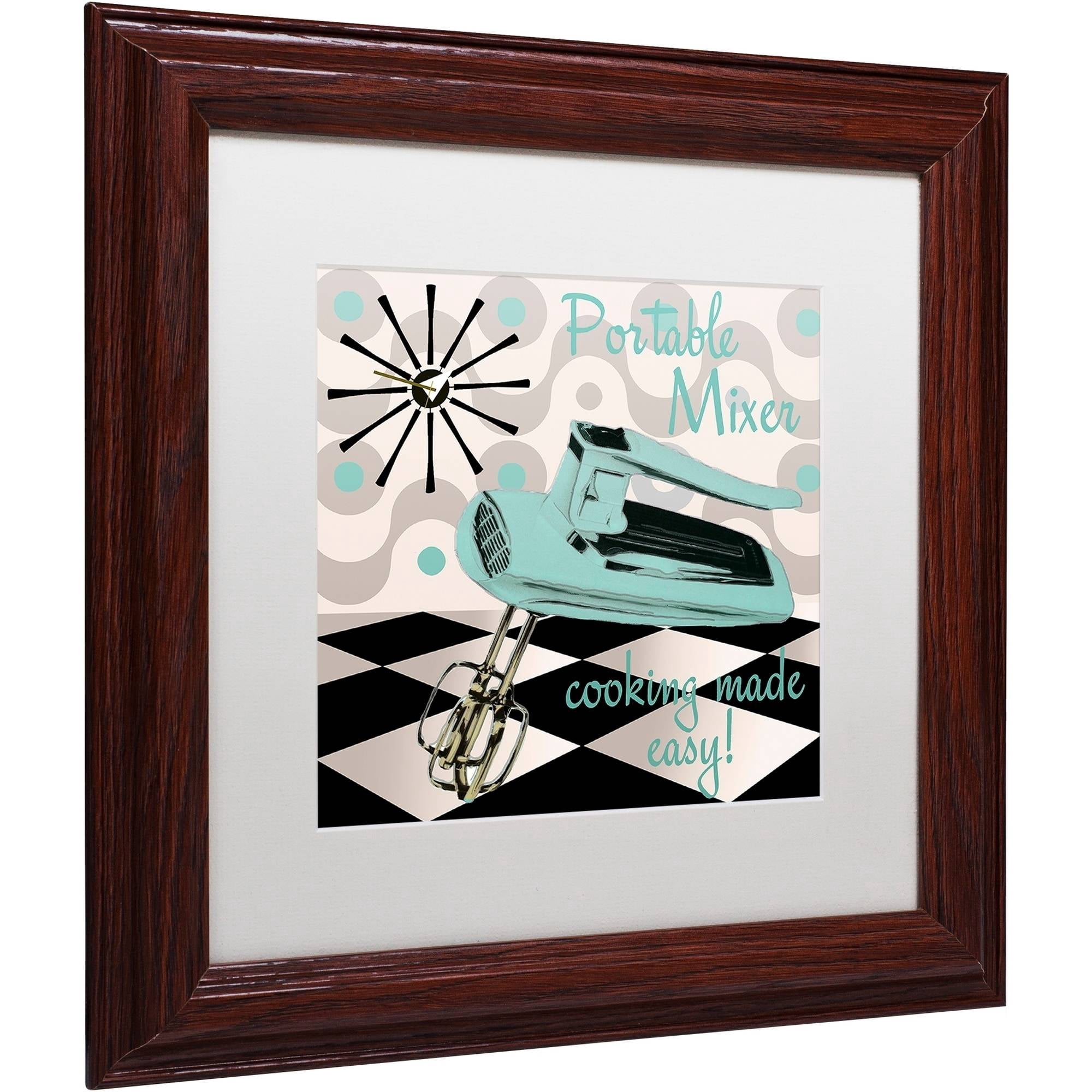 Trademark Fine Art "Fifties Kitchen III" Canvas Art by Color Bakery White Matte, Wood Frame