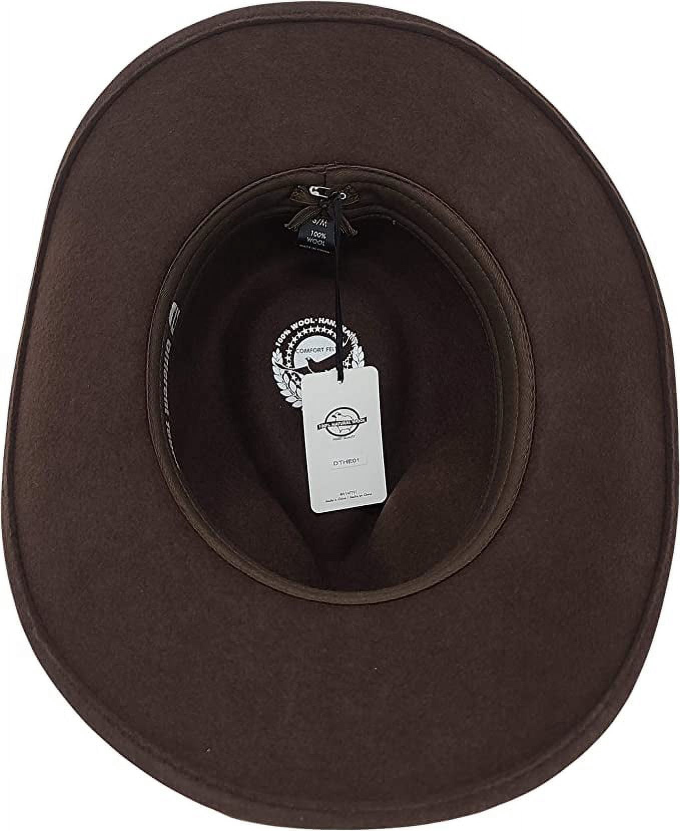 Different Touch 100% Wool Felt Indiana Jones Cowboy Outback Western Fedora Hat