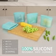 thumbnail image 2 of Bolsas reutilizables para aperitivos Annaklin Stand Up, 100% silicona, 500 ml, paquete de 4, 2 of 7