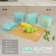 thumbnail image 2 of Bolsas reutilizables para aperitivos Annaklin Stand Up, 100% silicona, 500 ml, paquete de 4, 2 of 7