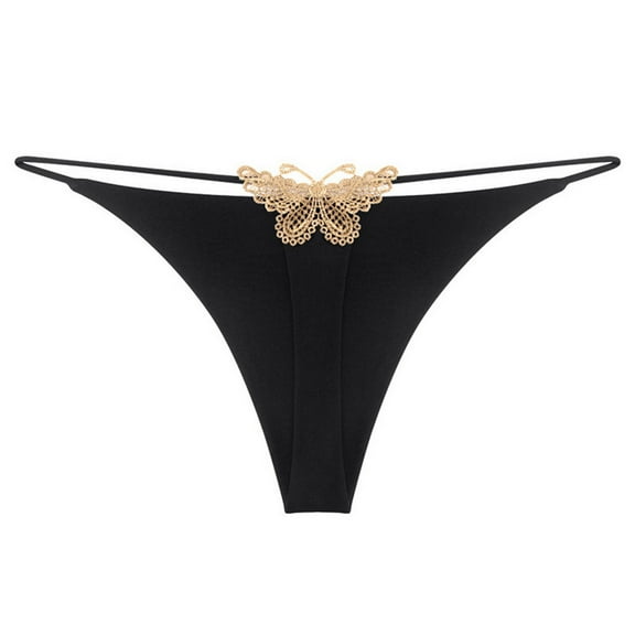 Bigersell High Cut Underwear Women Clearance Briefs Women Thong Panty Style P-516 Nylon Period Panties Ladies Thongs Briefs Mid Waist Women's Briefs Black XL