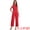 Red, variant on DARING DIVA Women's Wide Leg Jumpsuit Sleeveless Collared Tie Waist Coverall M Peacock Blue