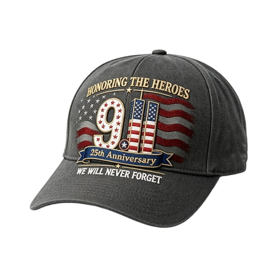 911 Tribute Memorial Baseball Cap for Men Women, Honoring The Heroes 3D Printed Patriotic Hat, Adjustable Casual Souvenir Hat for Daily & Remembrance Occasions