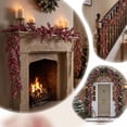 thumbnail image 7 of Qwtwty 6 ft Christmas Greenery Garland, Fake Vines Real Touch Artificial Berry Garlands for Mantle, Fireplace, Table Decorations, 7 of 7