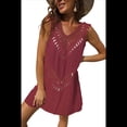 thumbnail image 2 of Traje de Baño para Mujer, Pareo, Bikini, Playa, Bikini, Pareo Vino Tinto Talla Única, 2 of 9
