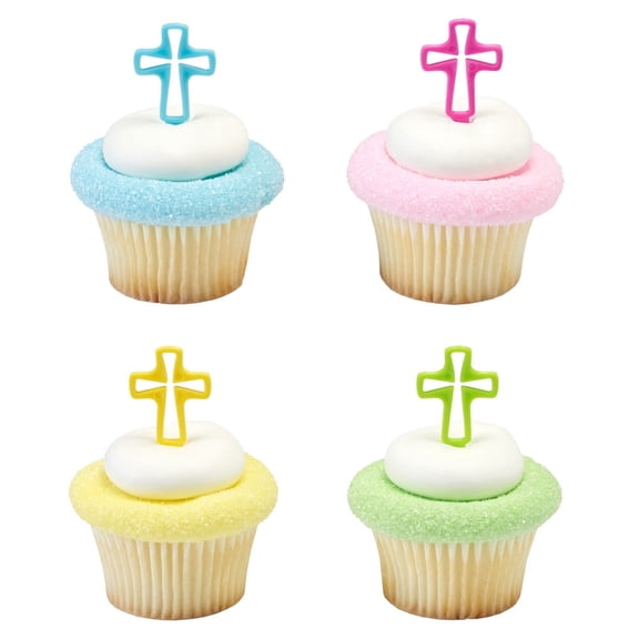 CakeDrake Cake Picks Bright Cross 12ct  Assorted Colors