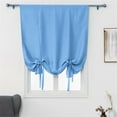 thumbnail image 2 of Cozeii Roman Shades 24x47 Inch, Adjustable Tie-Up Roman Curtains for Small Window, Room Darkening Window Shade for Kitchen Bathroom, Rod Pocket Blue Curtain Panel, 2 of 9