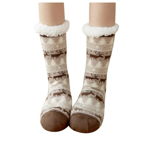 

Knosfe Women Winter Fluffy Warm Slipper Socks Fuzzy Socks Free Size