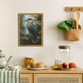 thumbnail image 2 of WFSposter Heron Bird Wall Art Moody Bird Pictures Blue Heron Print Wild Animal Canvas Art Egret Artwork Wild Bird Picture Gothic Posters Plant Vintage Bird Artwork Moody Flower Painting Decor 16x24, 2 of 5