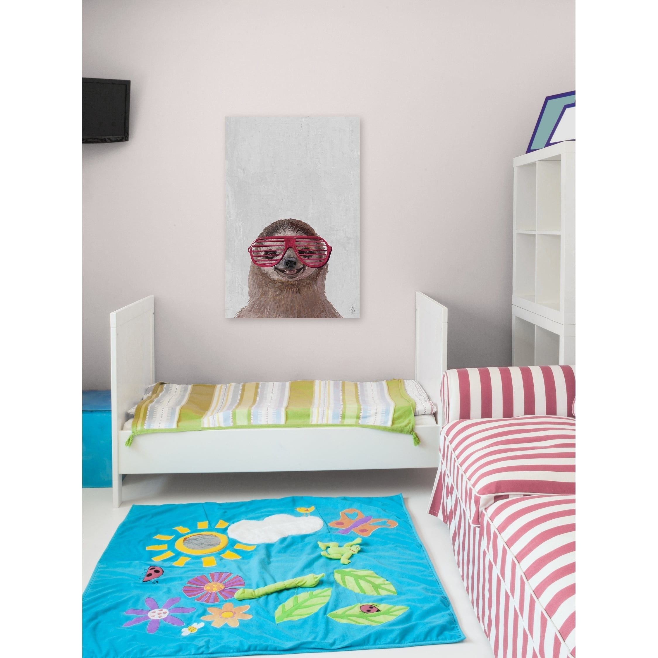 Marmont Hill Retro Sloth II Canvas Wall Art