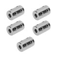 thumbnail image 1 of CNC Motor Jaw Shaft Coupler, Silver 5PCS   Cylindrical Coupling  Steel  For Hardware, 1 of 8